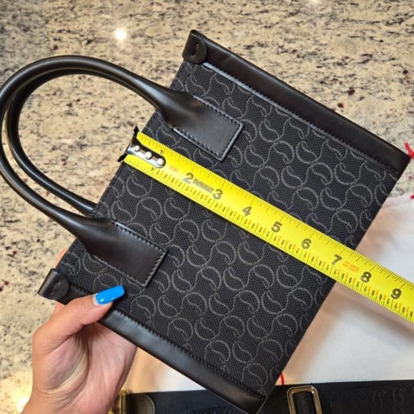NEW Christian Louboutin By My Side Logo Jacquard Tote Removable Strap - Picture 2 of 7